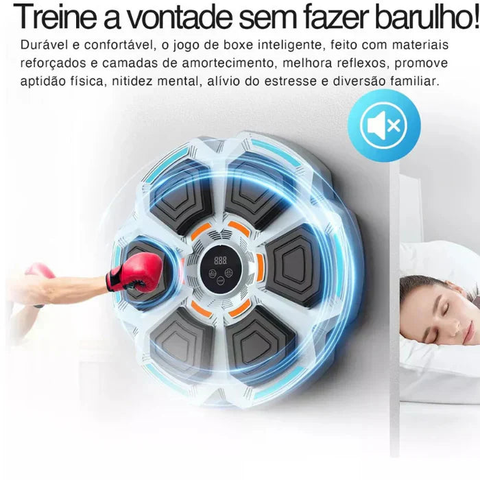 Maquina de Boxe Bluetooth com Musica Inteligente + BRINDE: Par de Luva [BLACK FRIDAY]
